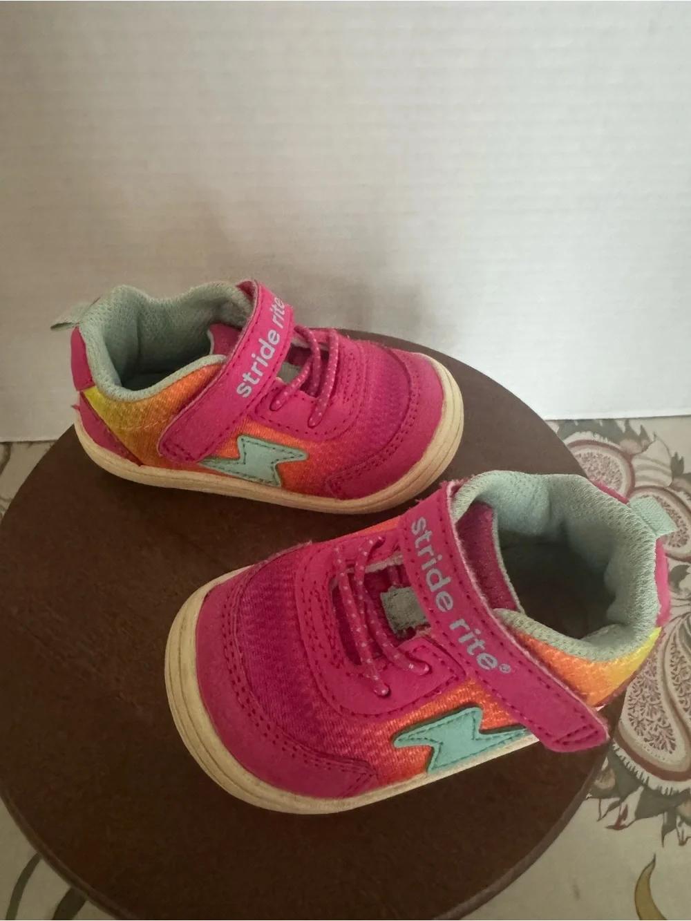 Stride Rite Pink and Mint Toddler Sneakers
